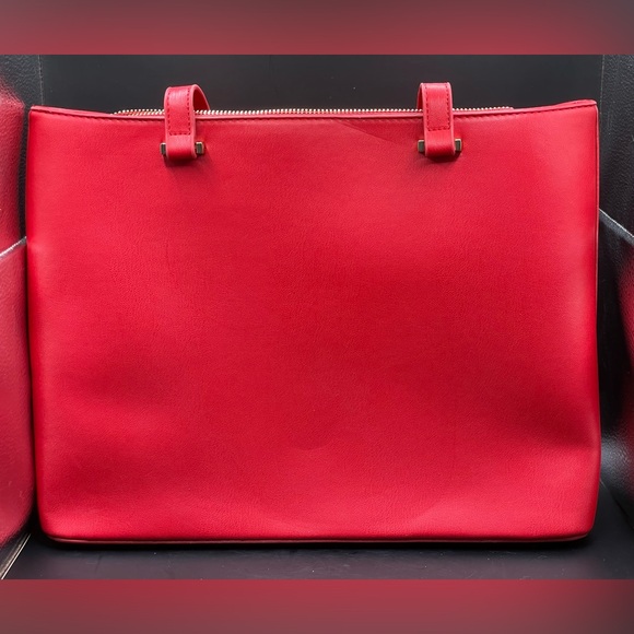 Badgley Mischka NWT Bold Red Tote Matching Wallet Available In Separate Listing - Picture 7 of 11